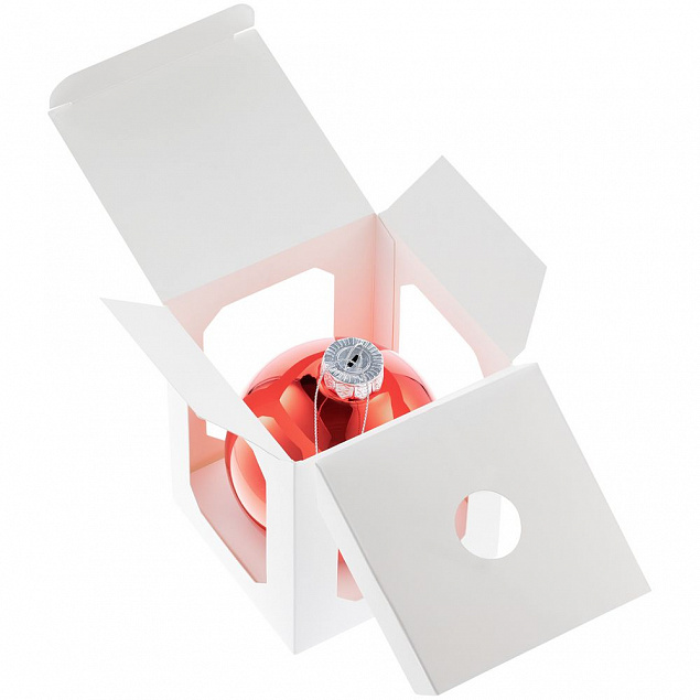 Елочный шар Finery Gloss, 10 см, глянцевый красный с логотипом в Самаре заказать по выгодной цене в кибермаркете AvroraStore