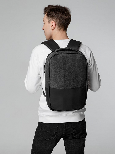 Рюкзак для ноутбука Campus, темно-серый с черным с логотипом в Самаре заказать по выгодной цене в кибермаркете AvroraStore