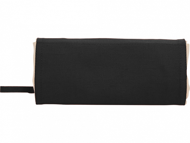 Складная хлопковая сумка для шопинга Gross с карманом, черный с логотипом в Самаре заказать по выгодной цене в кибермаркете AvroraStore