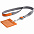 Чехол для карточки с лентой и ретрактором Devon, оранжевый с логотипом в Самаре заказать по выгодной цене в кибермаркете AvroraStore