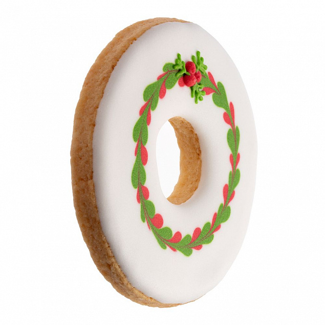 Печенье «Рождественский венок» с логотипом в Самаре заказать по выгодной цене в кибермаркете AvroraStore