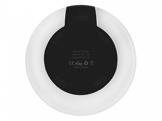 Беспроводное зарядное устройство Pod со светодиодной подсветкой с логотипом в Самаре заказать по выгодной цене в кибермаркете AvroraStore