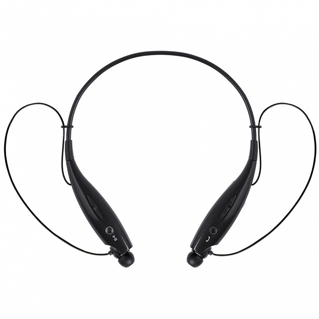 Bluetooth наушники stereoBand Ver.2, черные с логотипом в Самаре заказать по выгодной цене в кибермаркете AvroraStore