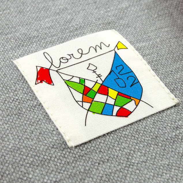 Лейбл хлопковый Doni, L, беленый с логотипом в Самаре заказать по выгодной цене в кибермаркете AvroraStore