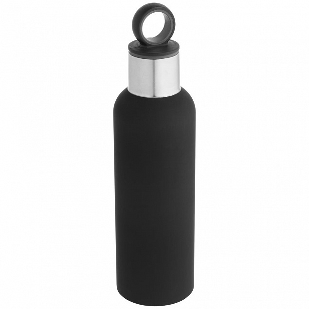 Термобутылка Sherp, черная с логотипом в Самаре заказать по выгодной цене в кибермаркете AvroraStore