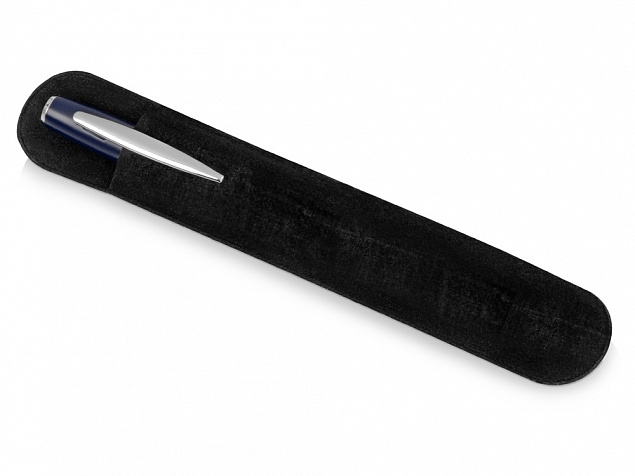 Ручка шариковая Geneva, серебристый/темно-синий с логотипом в Самаре заказать по выгодной цене в кибермаркете AvroraStore