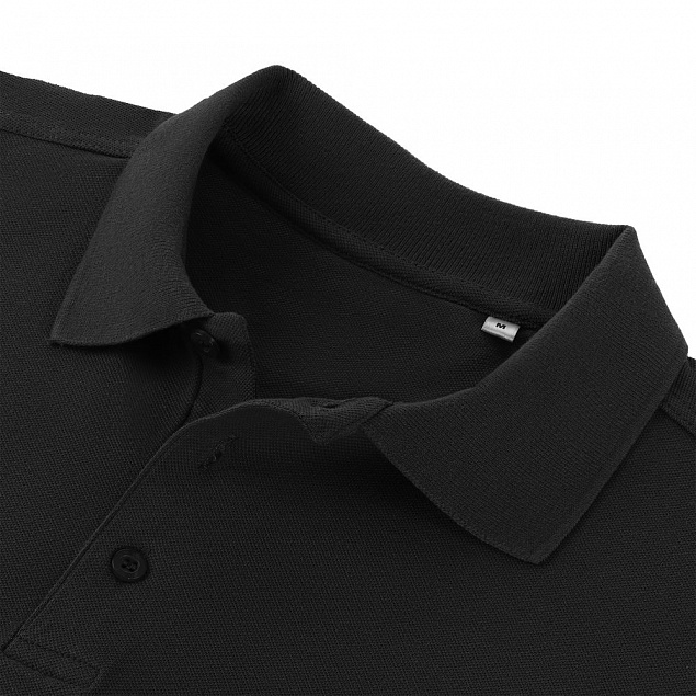Рубашка поло мужская Virma Stretch, черная с логотипом в Самаре заказать по выгодной цене в кибермаркете AvroraStore