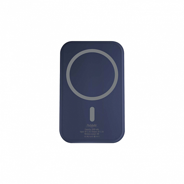 Внешний аккумулятор, Ultima Wireless Magnetic, 5000 mah, синий с логотипом в Самаре заказать по выгодной цене в кибермаркете AvroraStore
