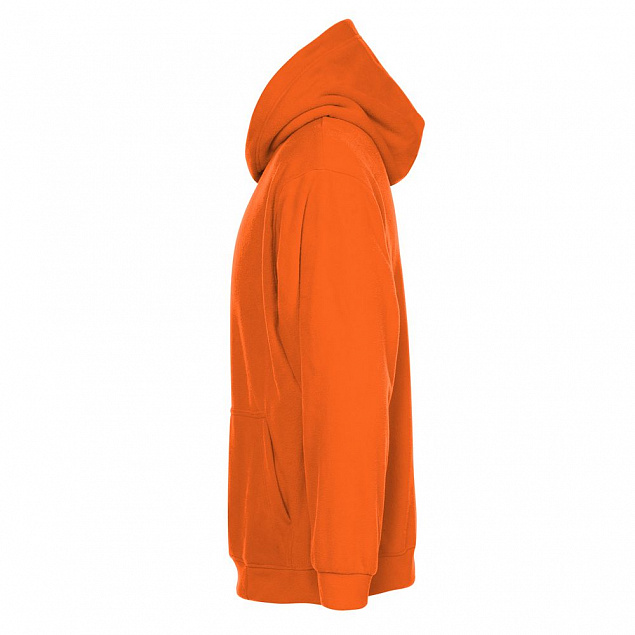 Худи флисовое унисекс Manakin, оранжевое с логотипом в Самаре заказать по выгодной цене в кибермаркете AvroraStore