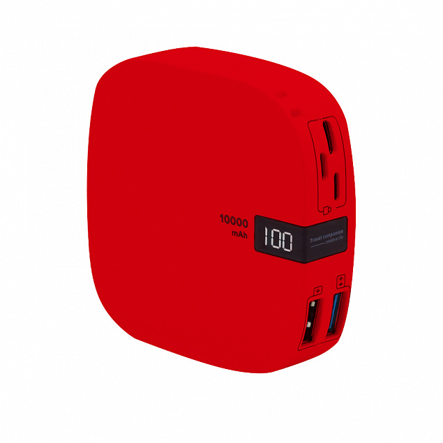 Внешний аккумулятор Revil 10000 mAh - Красный PP с логотипом в Самаре заказать по выгодной цене в кибермаркете AvroraStore