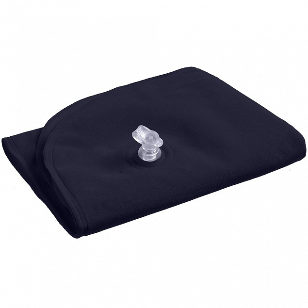 Надувная подушка под шею в чехле Sleep, темно-синяя с логотипом в Самаре заказать по выгодной цене в кибермаркете AvroraStore
