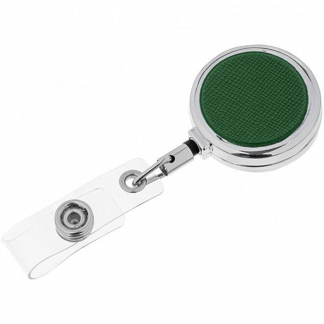 Ретрактор Devon, темно-зеленый с логотипом в Самаре заказать по выгодной цене в кибермаркете AvroraStore