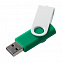 Флешка Twist Color, зеленая с белым, 16 Гб с логотипом в Самаре заказать по выгодной цене в кибермаркете AvroraStore