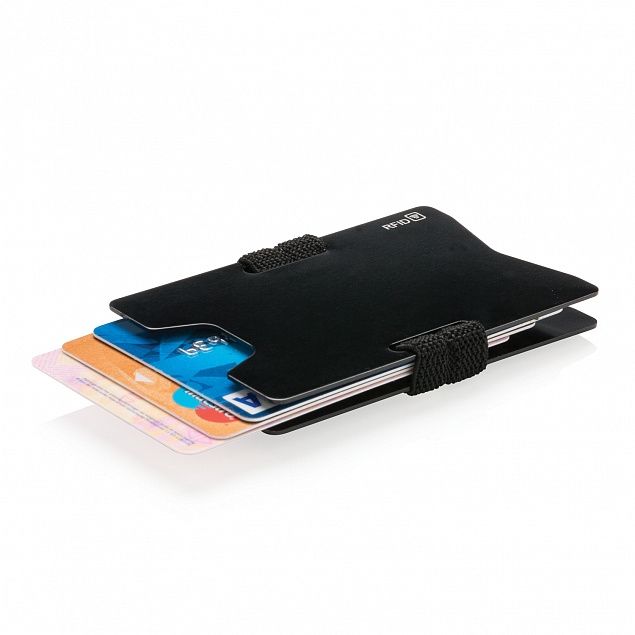 Алюминиевый чехол для карт с защитой от сканирования RFID с логотипом в Самаре заказать по выгодной цене в кибермаркете AvroraStore
