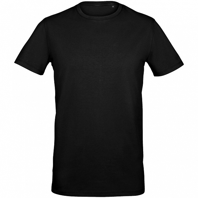 Футболка мужская Millenium Stretch Men, черная с логотипом в Самаре заказать по выгодной цене в кибермаркете AvroraStore