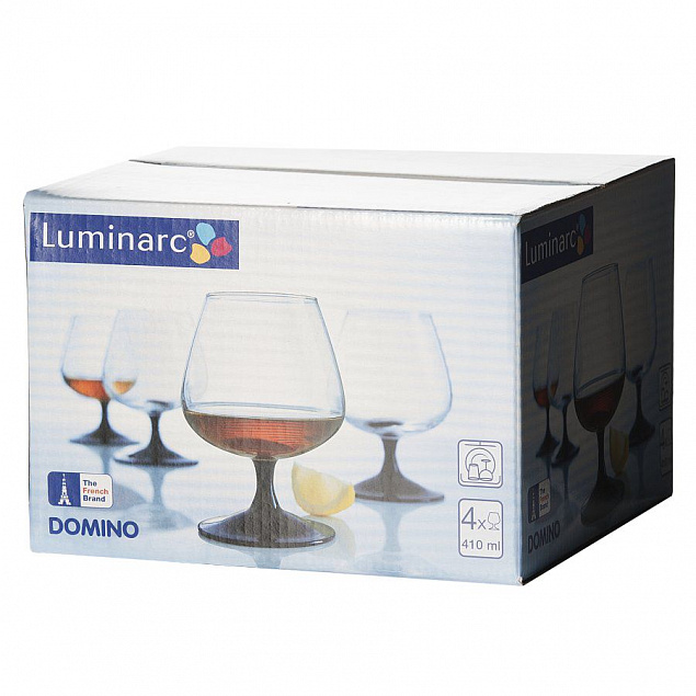 Набор бокалов для коньяка «Домино» с логотипом в Самаре заказать по выгодной цене в кибермаркете AvroraStore