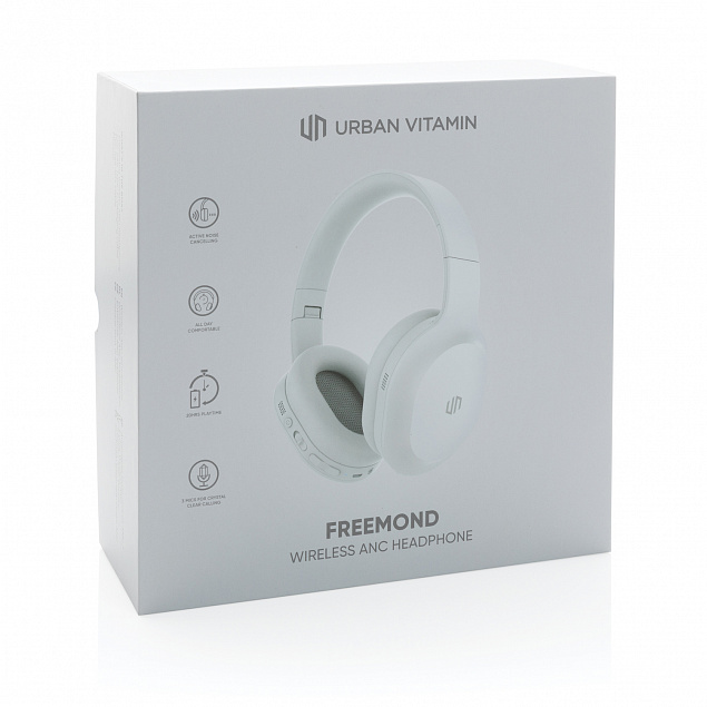 Беспроводные наушники Urban Vitamin Freemond с активным шумоподавлением ANC с логотипом в Самаре заказать по выгодной цене в кибермаркете AvroraStore