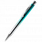 Ручка металлическая Синергия, бирюзовая с логотипом в Самаре заказать по выгодной цене в кибермаркете AvroraStore