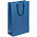 Пакет бумажный «Блеск», средний, синий с логотипом в Самаре заказать по выгодной цене в кибермаркете AvroraStore