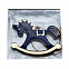 Ёлочная игрушка Лошадка (синий) с логотипом в Самаре заказать по выгодной цене в кибермаркете AvroraStore