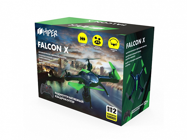 Радиоуправляемый квадрокоптер «FALCON X» с логотипом в Самаре заказать по выгодной цене в кибермаркете AvroraStore