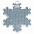 Пешеходный светоотражатель «Снежинка», синий с логотипом в Самаре заказать по выгодной цене в кибермаркете AvroraStore