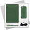 Подарочный набор Tweed, зеленый (ежедневник, ручка, аккумулятор) с логотипом в Самаре заказать по выгодной цене в кибермаркете AvroraStore