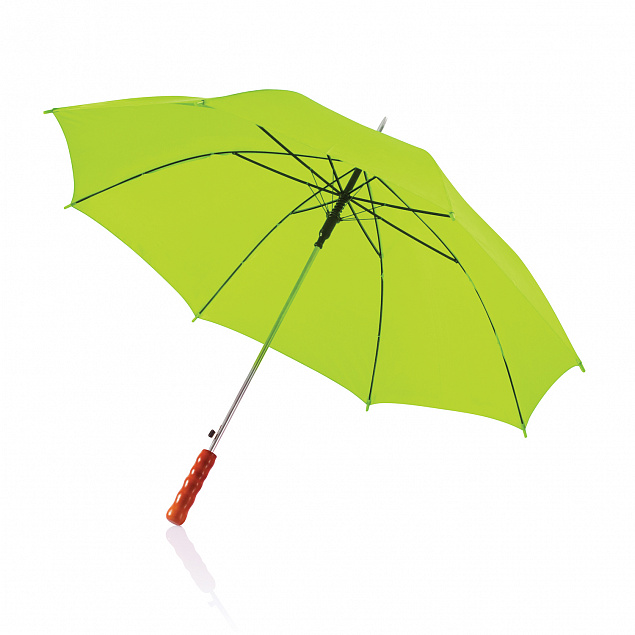 Зонт-трость Deluxe 23", салатовый с логотипом в Самаре заказать по выгодной цене в кибермаркете AvroraStore