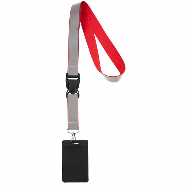 Лента светоотражающая Interlevel, красная с серым с логотипом в Самаре заказать по выгодной цене в кибермаркете AvroraStore