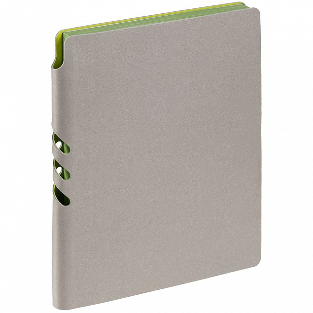Ежедневник Flexpen, недатированный, серебристо-зеленый с логотипом в Самаре заказать по выгодной цене в кибермаркете AvroraStore