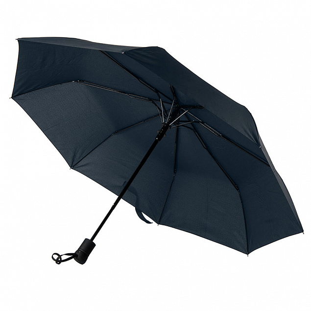 Зонт MANCHESTER складной, полуавтомат; темно-синий; D=100 см; нейлон с логотипом в Самаре заказать по выгодной цене в кибермаркете AvroraStore
