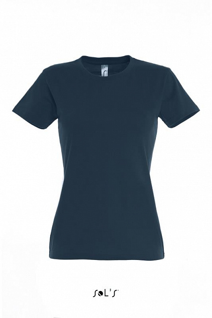 Фуфайка (футболка) IMPERIAL женская,Нефтяной синий L с логотипом в Самаре заказать по выгодной цене в кибермаркете AvroraStore