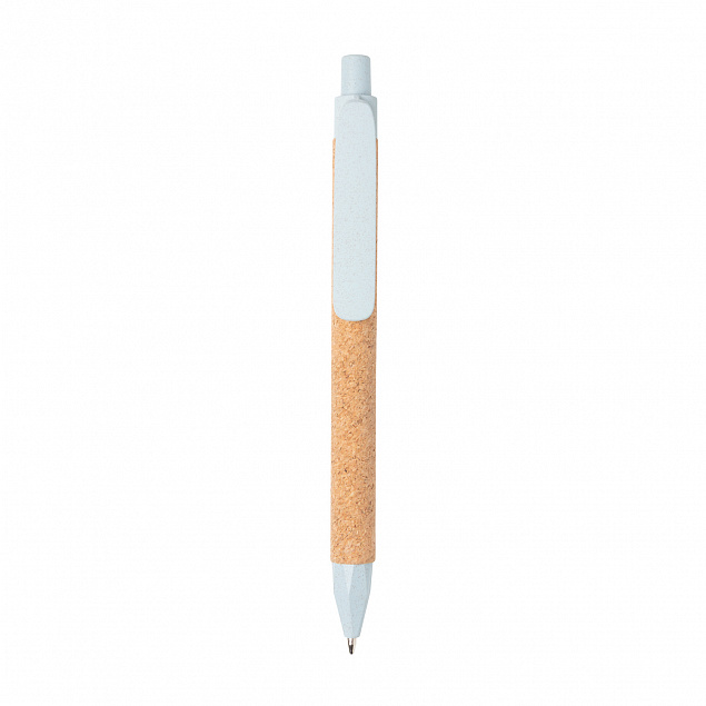 Эко-ручка Write, голубой с логотипом в Самаре заказать по выгодной цене в кибермаркете AvroraStore