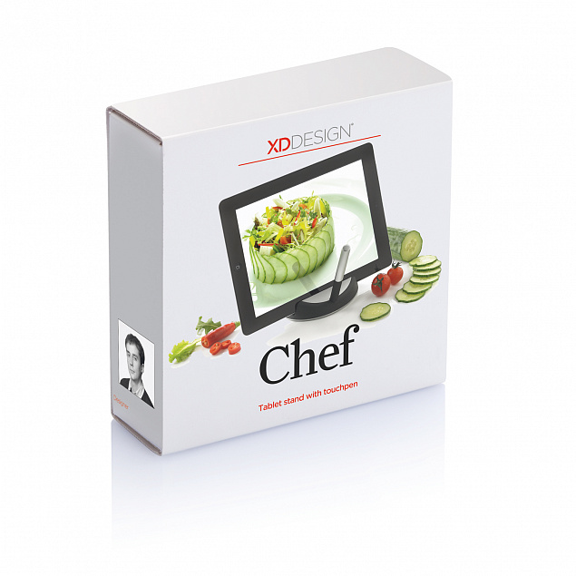 Подставка для планшета Chef со стилусом с логотипом в Самаре заказать по выгодной цене в кибермаркете AvroraStore