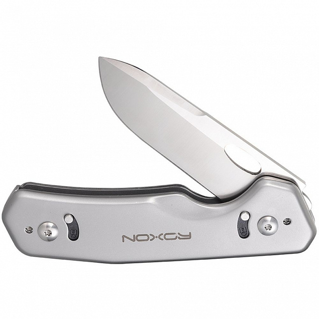 Складной нож Phatasy, серебристый с логотипом в Самаре заказать по выгодной цене в кибермаркете AvroraStore