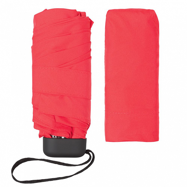 Зонт складной Five, светло-красный с логотипом в Самаре заказать по выгодной цене в кибермаркете AvroraStore