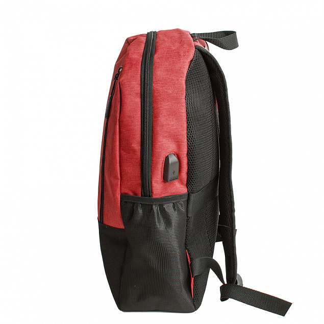 Рюкзак PULL, красный/чёрный, 45 x 28 x 11 см, 100% полиэстер 300D+600D с логотипом в Самаре заказать по выгодной цене в кибермаркете AvroraStore