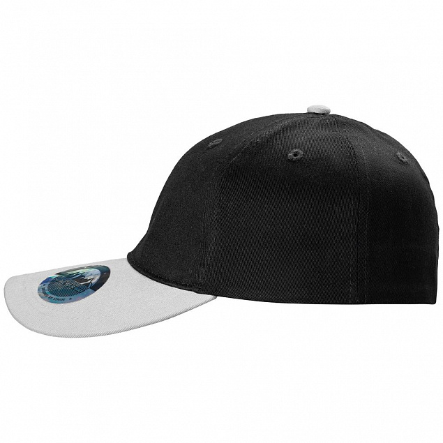 Бейсболка Ben Loyal, черная с серым с логотипом в Самаре заказать по выгодной цене в кибермаркете AvroraStore