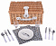 Плетеная корзина для пикника KINGS PARK, коричневая с логотипом в Самаре заказать по выгодной цене в кибермаркете AvroraStore