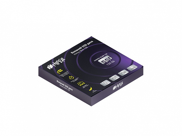 Внешний SSD накопитель «Honsu Slim 120» 120GB USB3.1 Type-C Slim с логотипом в Самаре заказать по выгодной цене в кибермаркете AvroraStore