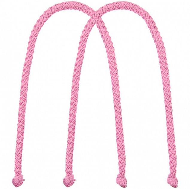 Ручки Corda для пакета L, розовые с логотипом в Самаре заказать по выгодной цене в кибермаркете AvroraStore