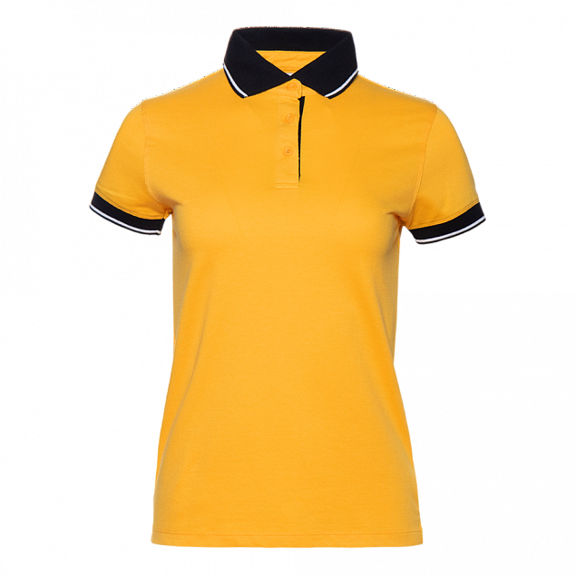 Рубашка поло Рубашка женская 04CW Жёлтый с логотипом в Самаре заказать по выгодной цене в кибермаркете AvroraStore