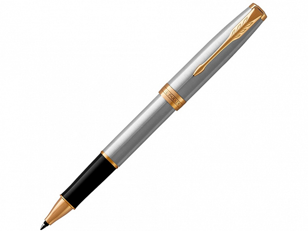 Ручка роллер Parker «Sonnet Core Stainless Steel GT» с логотипом в Самаре заказать по выгодной цене в кибермаркете AvroraStore