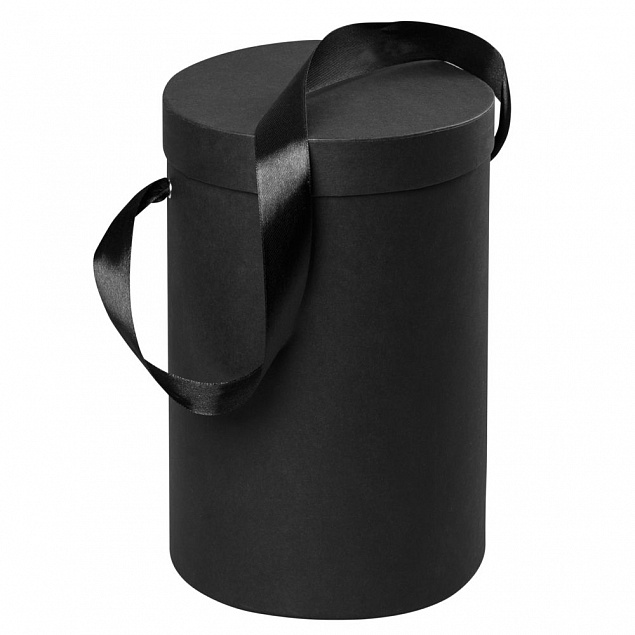 Подарочная коробка Rond, черная с логотипом в Самаре заказать по выгодной цене в кибермаркете AvroraStore
