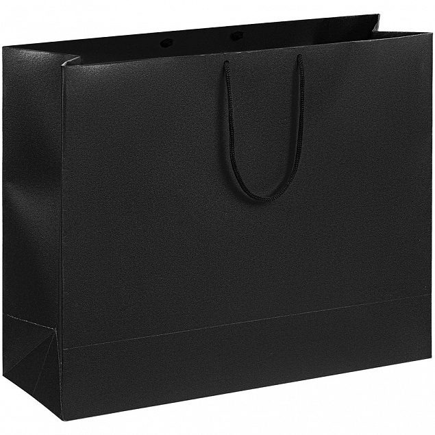 Пакет бумажный «Блеск», большой, черный с логотипом в Самаре заказать по выгодной цене в кибермаркете AvroraStore