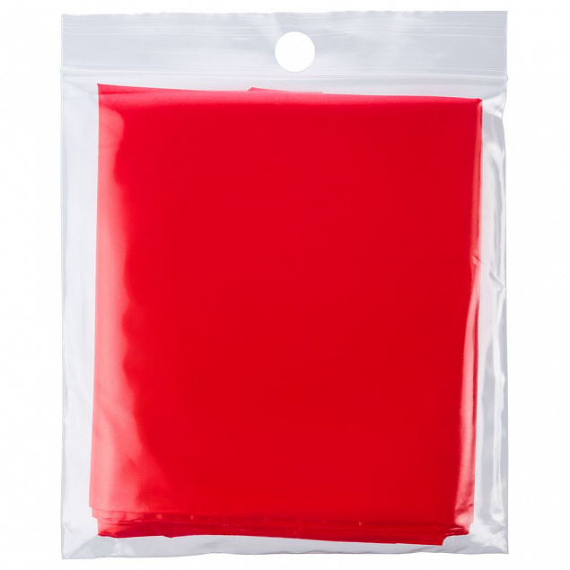 Дождевик-плащ CloudTime, красный с логотипом в Самаре заказать по выгодной цене в кибермаркете AvroraStore