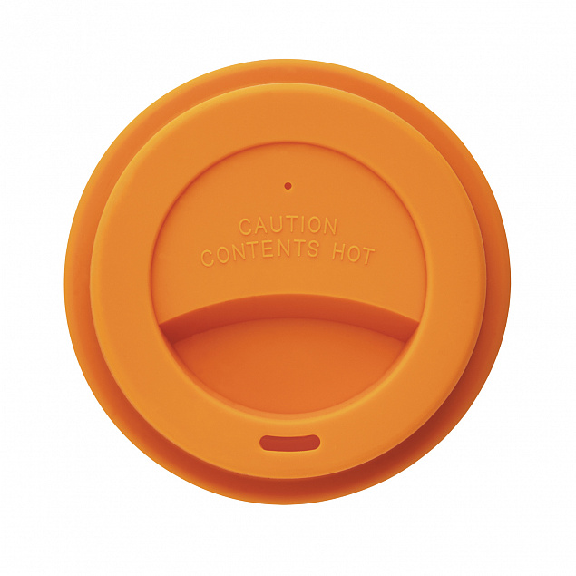 Стакан с крышкой PLA, 350 мл, оранжевый с логотипом в Самаре заказать по выгодной цене в кибермаркете AvroraStore
