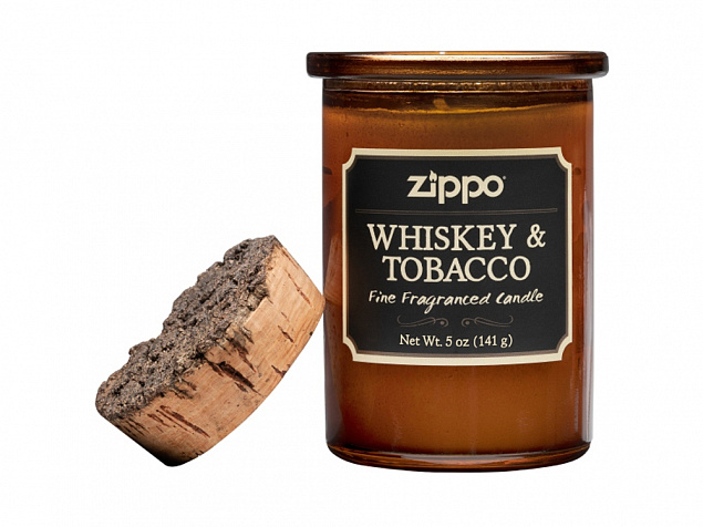 Ароматизированная свеча ZIPPO Whiskey & Tobacco, воск/хлопок/кора древесины/стекло, 70x100 мм с логотипом в Самаре заказать по выгодной цене в кибермаркете AvroraStore