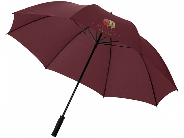 Зонт Yfke противоштормовой 30, коричневый с логотипом в Самаре заказать по выгодной цене в кибермаркете AvroraStore