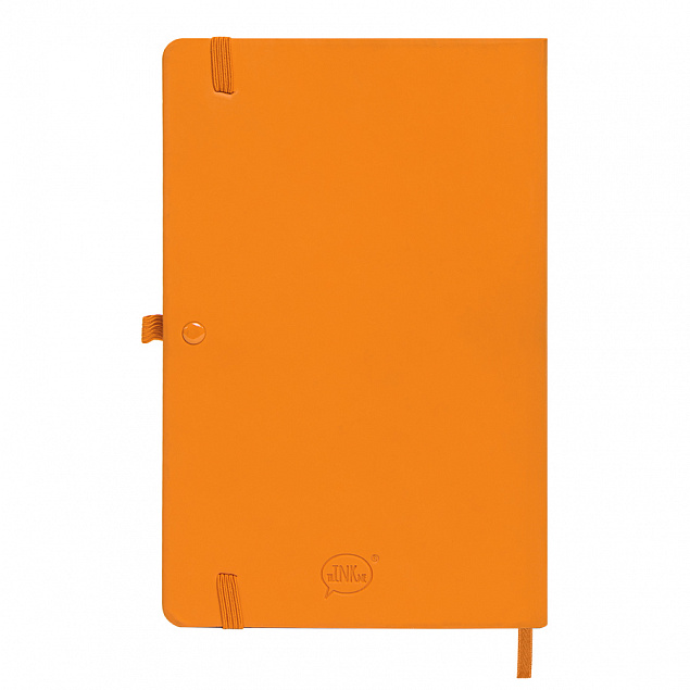 Бизнес-блокнот А5  "Silky", оранжевый,  твердая обложка,  в клетку с логотипом в Самаре заказать по выгодной цене в кибермаркете AvroraStore